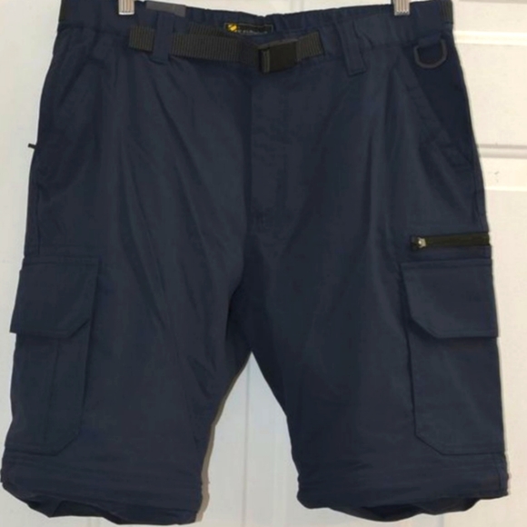 NWT, Men's Convertible‎ Pants, navy blue by BC clothing Large 34"-36" Waist - Picture 7 of 10